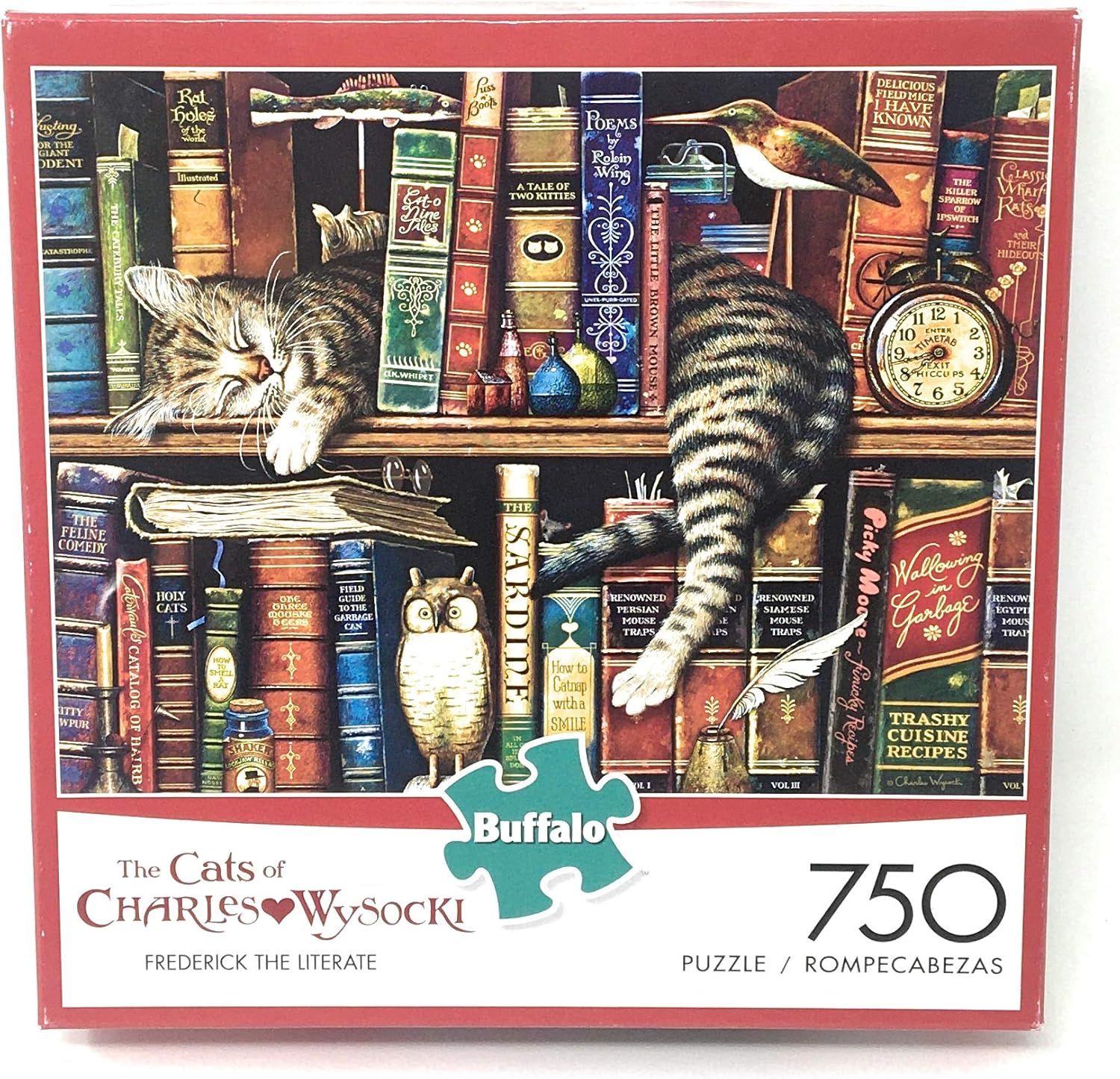 Buffalo Games - Charles Wysocki - Frederick the Literate - 750 Piece Jigsaw Puzzle Multicolor, 24"L X 18"W
