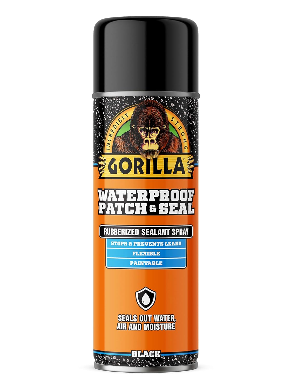 Gorilla Waterproof Patch & Seal Rubberized Sealant Spray; Black; 16oz (Pack of 1)