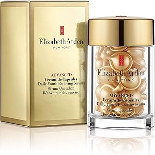 Elizabeth Arden Daily Ceramide Serum Capsules, Advanced Anti-Aging Skincare for Minimizing Wrinkles, Fragrance-Free, Enhances Skin Hydration and Radiance