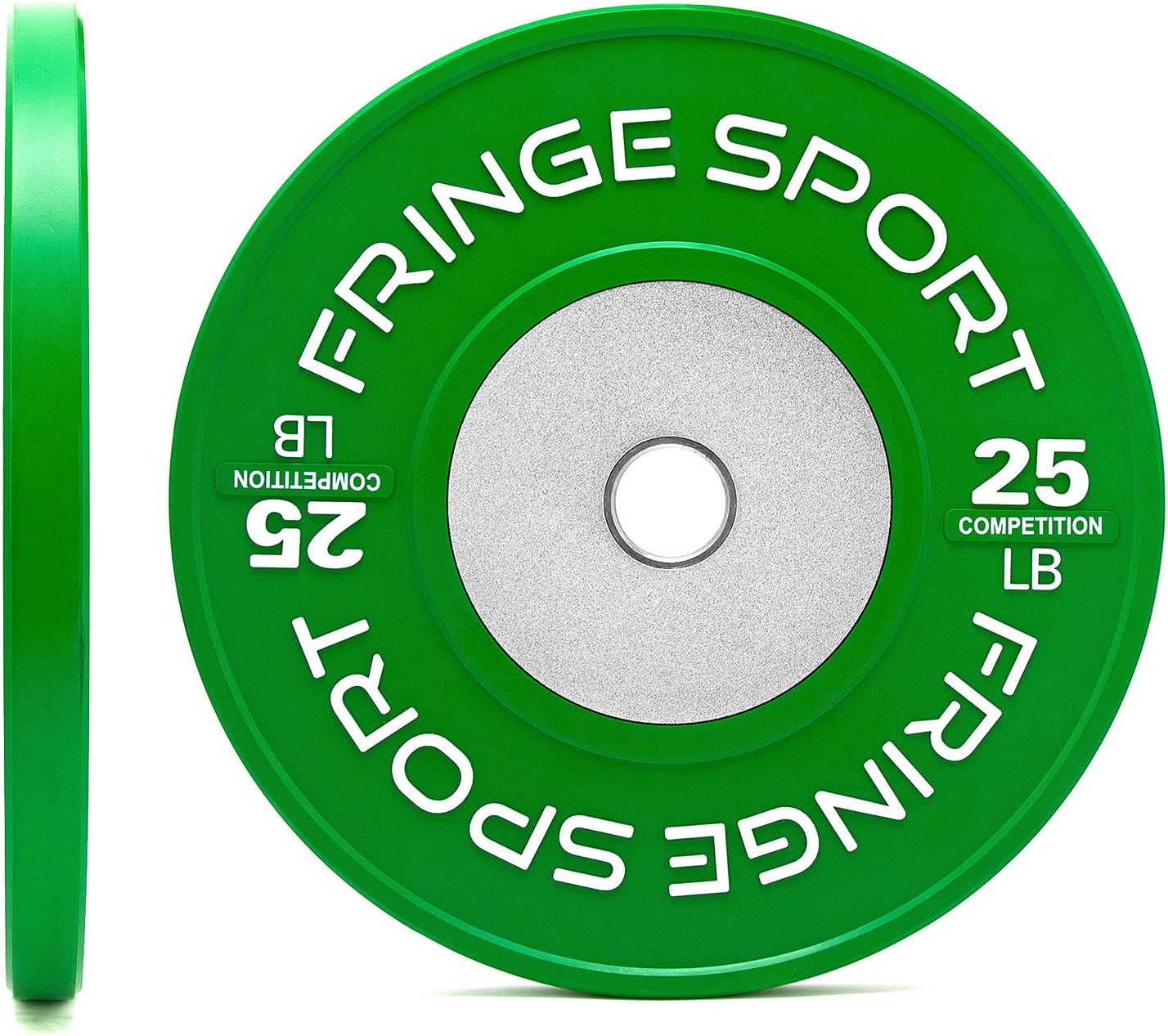 FringeSport Color Competition Bumper Plate Pairs in Pounds for Olympic Weightlifting/Steel Hub Disc