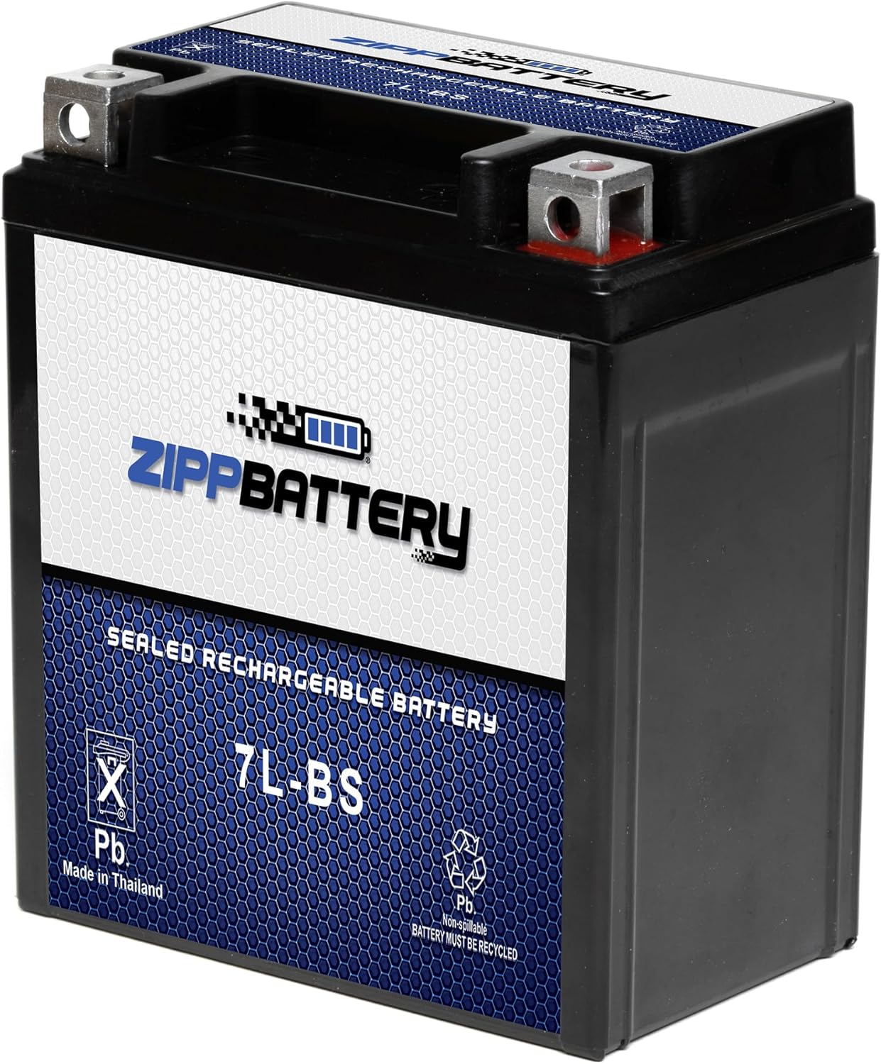 ZIPPBATTERY YTX7L-BS 12V 85 CCA AGM – Maintenance-Free 6Ah Battery for ATV, Motorcycle, Scooter, Jet Ski – T3 Nut & Bolt Terminal – Fits Honda Recon 250, Yamaha Breeze 125, Polaris Phoenix 200
