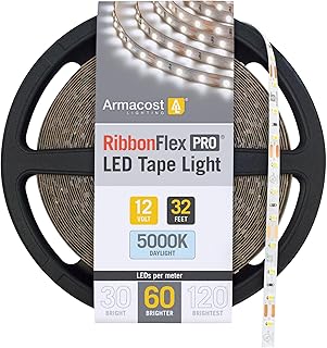 Armacost Lighting RibbonFlex Pro 32.8 ft. 12-Volt LED White Strip Light 60 LEDs/m in Daylight (5000K) (162250)