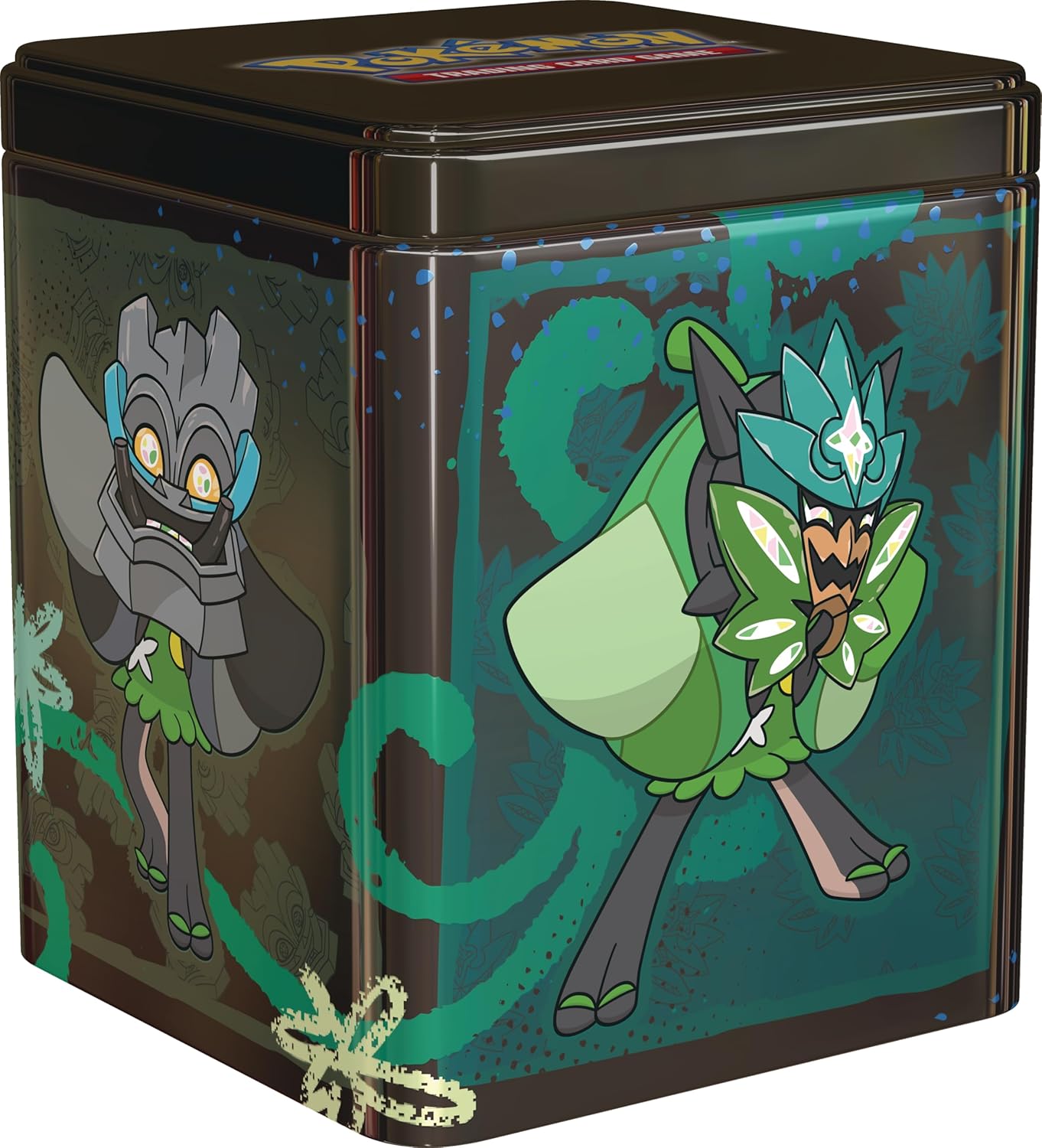 Pokémon TCG: Stacking Tin – Ogerpon (3 Booster Packs & 2 Sticker Sheets)