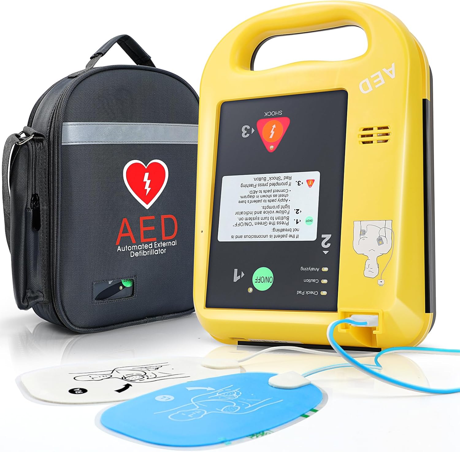 AED Automatic External Defibrillator Portable Emergency Device Suitable for Home Use in Gyms, Subways, and Companies