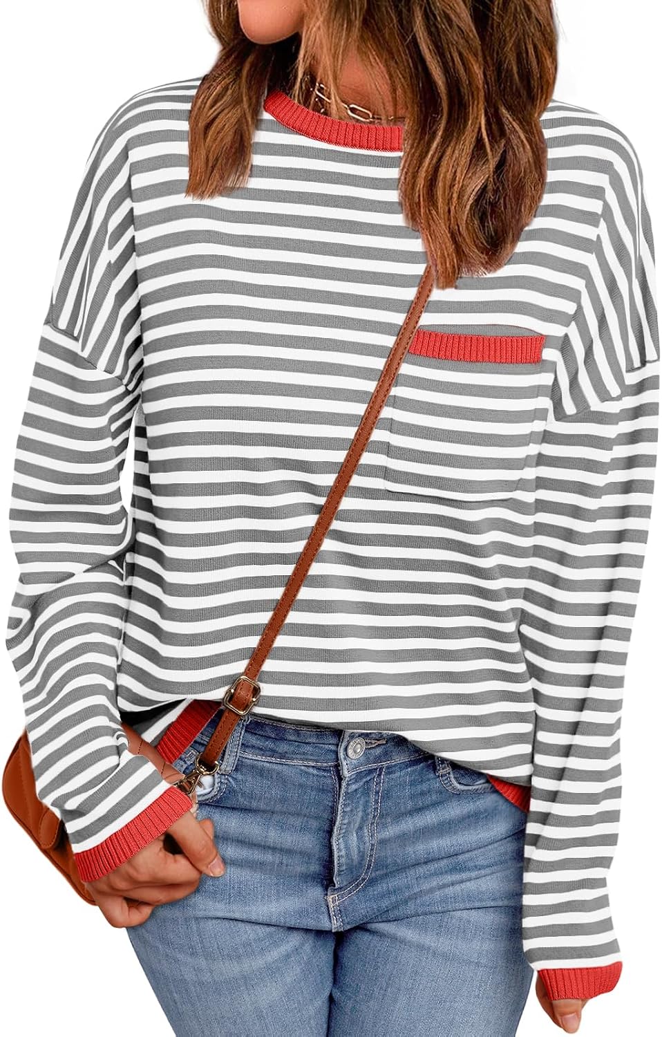 LILLUSORY Womens Striped Lightweight Sweaters 2026 Fall Fashion Outfits