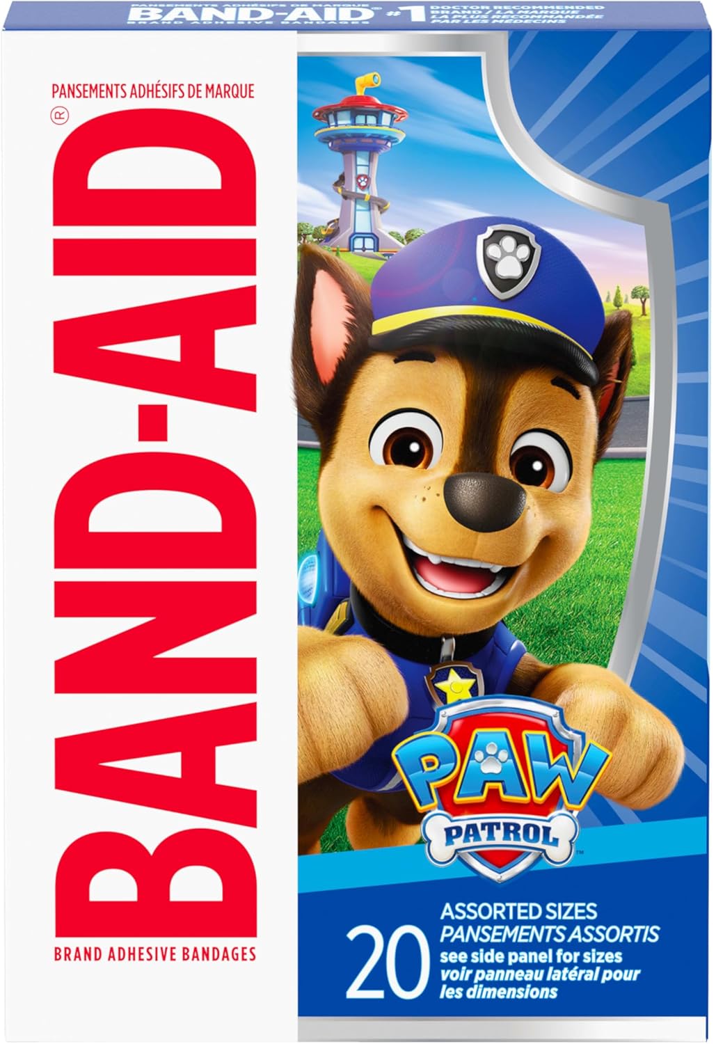 Band-Aid Brand Sterile Adhesive Individually Wrapped Bandages for Kids Featuring Nickelodeon Paw Patrol Characters, First Aid & Wound Care of Minor Cuts & Scrapes, Assorted Sizes 20 ct