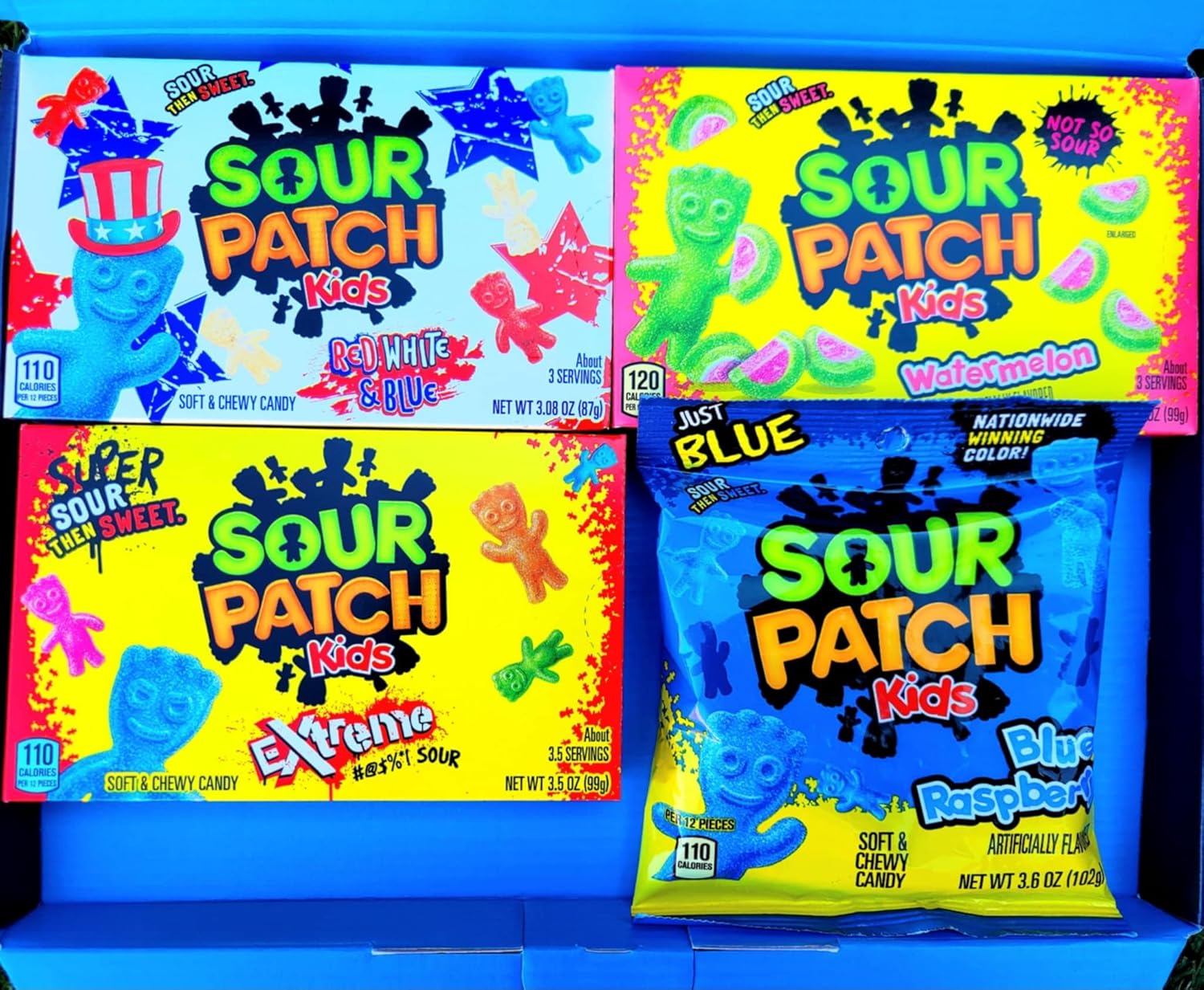 Sour Patch Gummy American Candy Gift Box | VEGAN HALAL | LARGE Packs | Birthday Christmas | Weight = 450g | BY CANDYPLANET