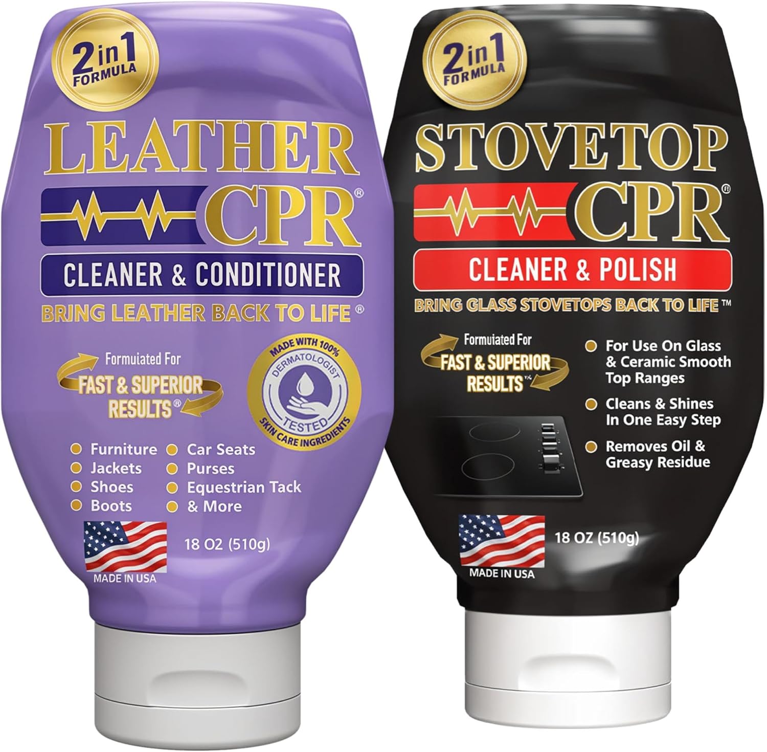Leather CPR 18oz + Stovetop CPR 18oz with Scraper