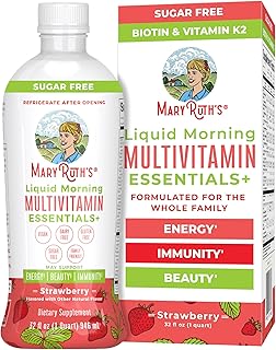 MaryRuth's Multivitamin for Women Men & Kids | Sugar Free | Vegan | Vitamin A, C, D, E, B12, Zinc | Daily vitamins for Kids, Mens, Womens Multivitamin | Energy & Beauty Booster Multimineral | 32 Fl Oz