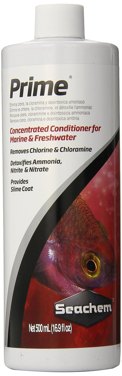 Seachem Prime Fresh and Saltwater Conditioner - Chemical Remover and Detoxifier 16.9 fl. oz
