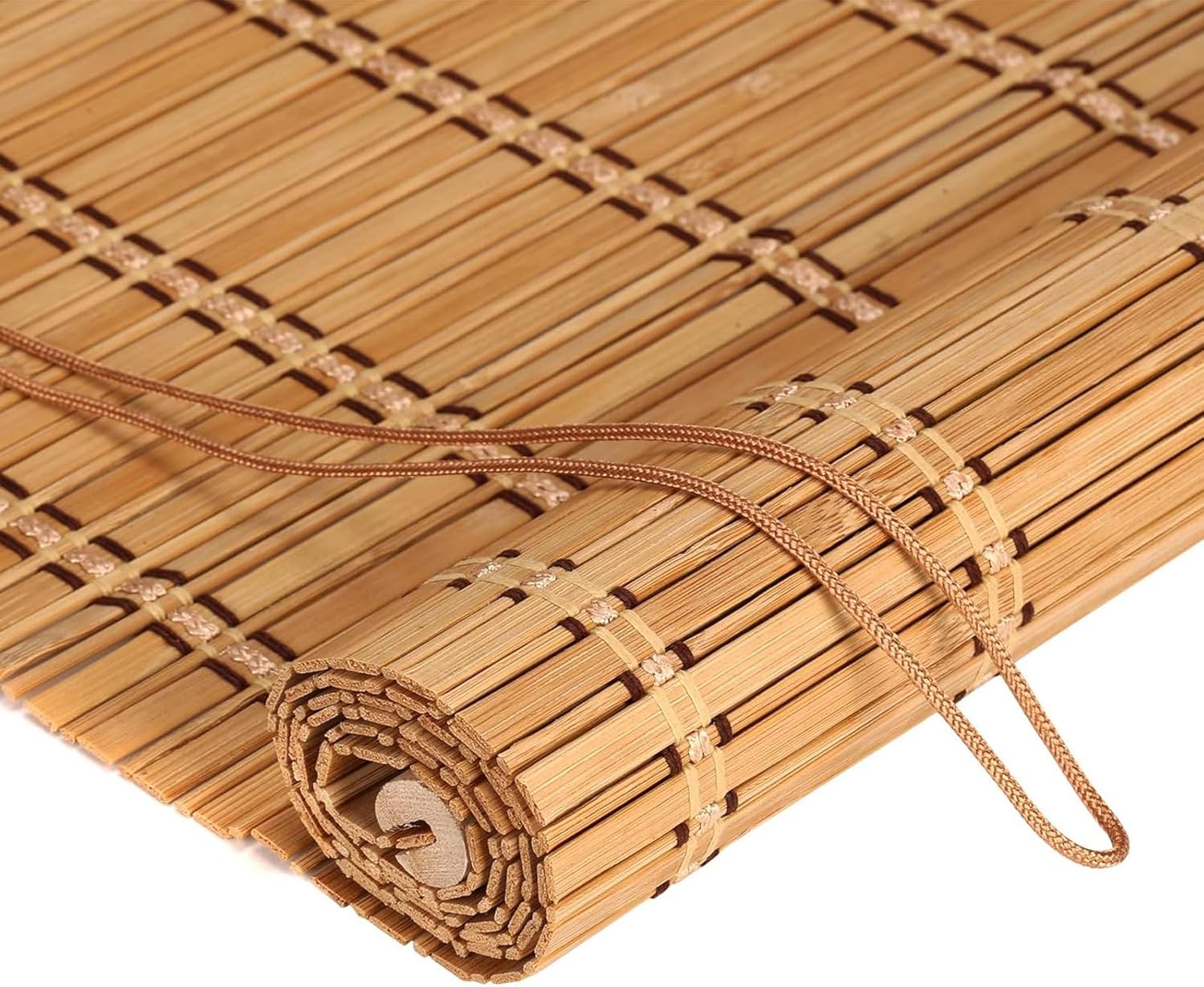 YUJIANHUAA Natural Bamboo Roller Blind,Retro Bamboo Blinds,Light Filtering Custom Roman Shades,Light-Transmissive,Non-Transparent,for Indoor/Outdoor/Balcony/Garden,Width x Height (70x200cm(28x79in))