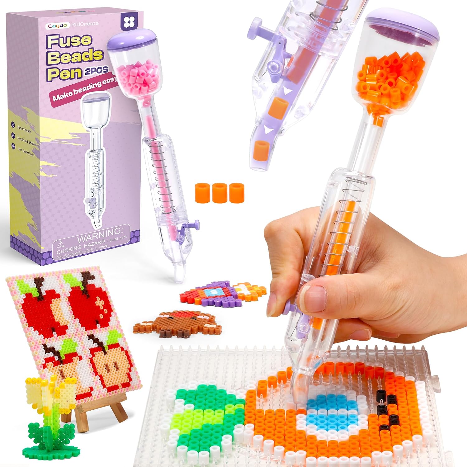 Caydo 2Pack 5mm Fuse Bead Pen, Fuse Beads Dispenser for Home DIY Decor