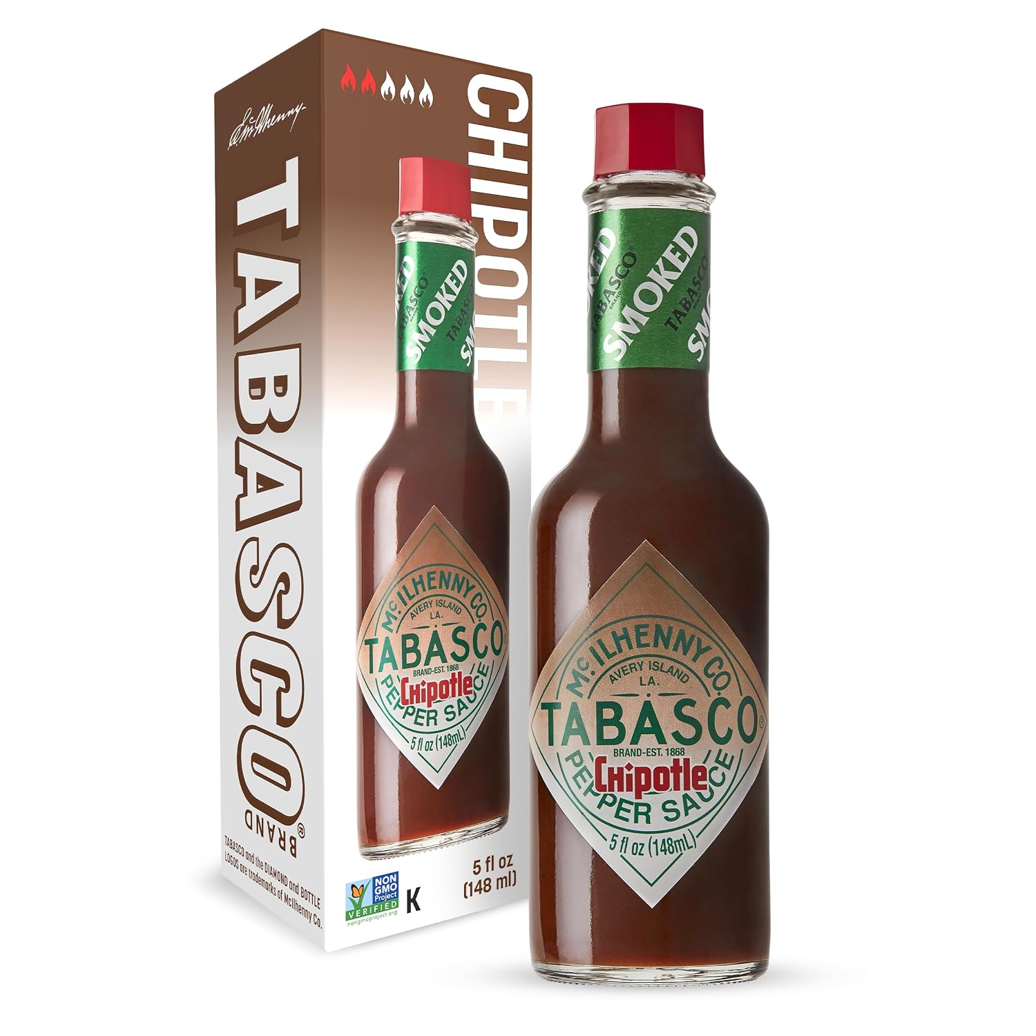 TABASCO Brand Chipotle Pepper Sauce, Medium, 5 Oz Glass Bottle (1-Pack)