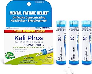 Boiron Kali Phosphoricum 30C Homeopathic Medicine for Headaches, Sleeplessness, Mental Fatigue, and Concentration Difficulties - 3 Count (240 Pellets)