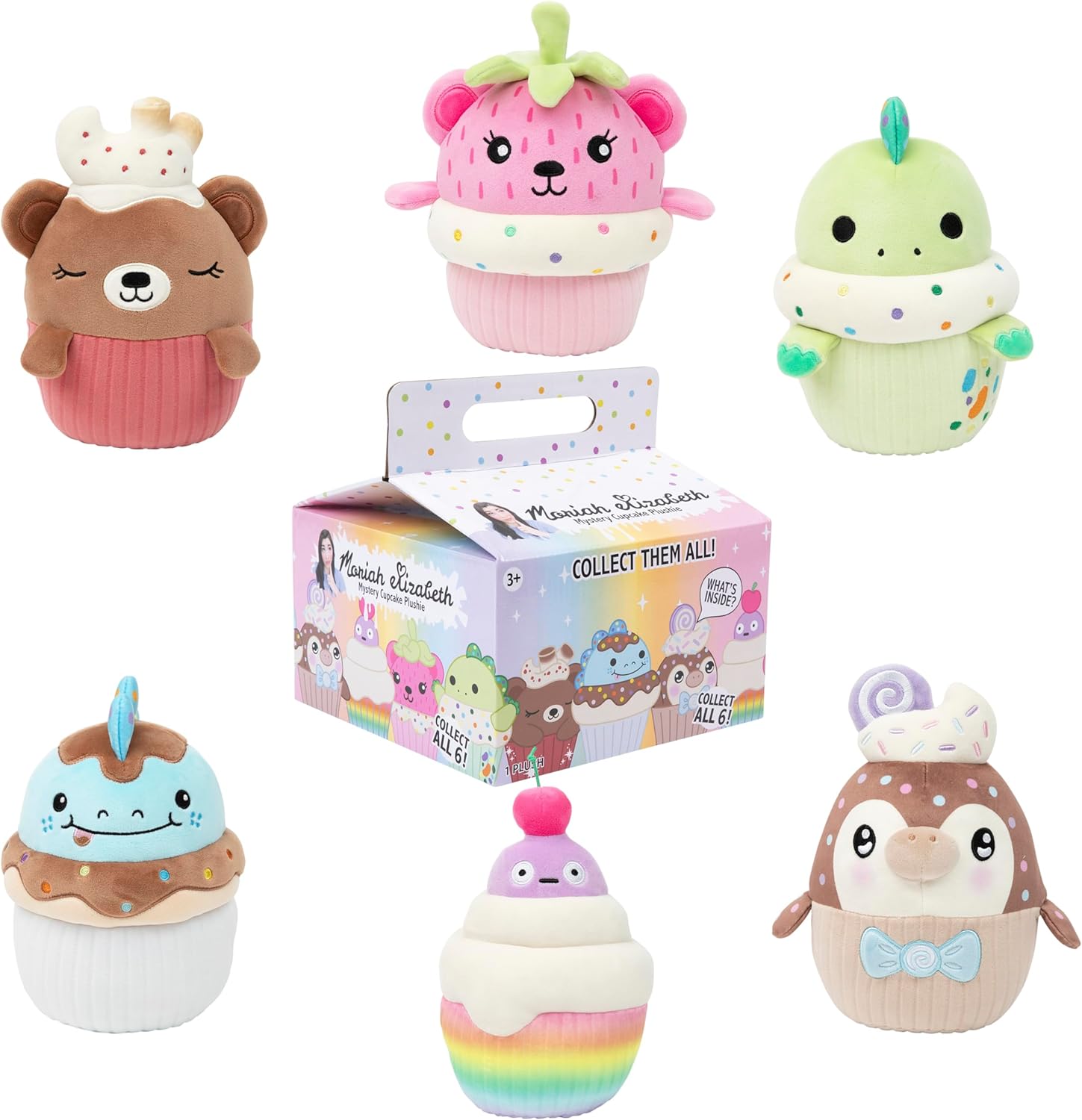 Moriah Elizabeth 6” Mini Mystery Plush – Cupcake Plush; YouTube Craft Channel, Blind Box, 1 of 8 Possible, Official Merch, One Supplied, Styles May Vary