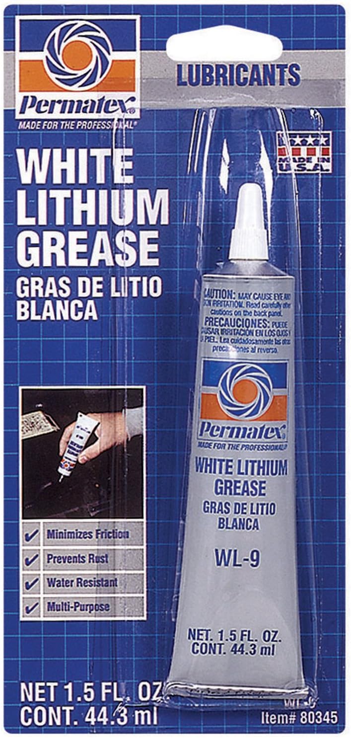 Permatex 80345-12PK White Lithium Grease, 1.5 oz. (Pack of 12)