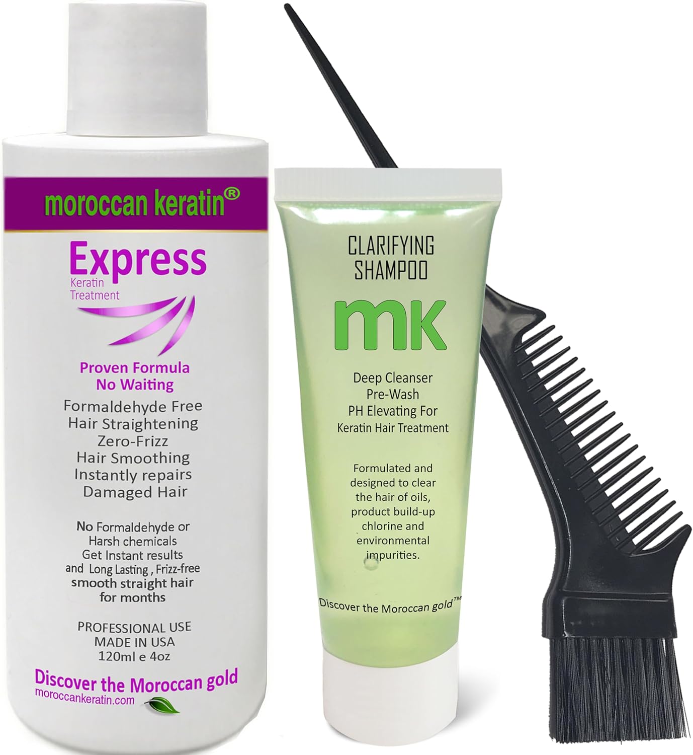 Moroccan Keratin FORMALDEHYDE-FREE Most Effective Brazilian Keratin Hair Blowout Straightening Smoothing Hair Treatment