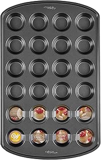 Wilton Perfect Results Premium Non-Stick Pan 24-Cup Mini Muffin Tin, Steel, Silver