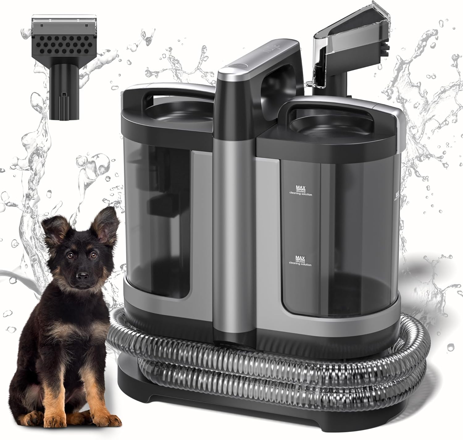 Carpet Cleaner Machines,Portable Upholstery Cleaner Machine,18Kpa Powerful Suction Pet Stain Machine,450W Deep Spot Cleaning Machines for Couch,Car Seats,Upholstery&Furniture,15.8ft Cord