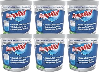 DampRid Refillable Moisture Absorber, 11 oz., 6-Pack – Fresh Scent Moisture Absorbers, 10% More Absorbing Power*, Eliminates Musty Odors for Fresher, Cleaner Air