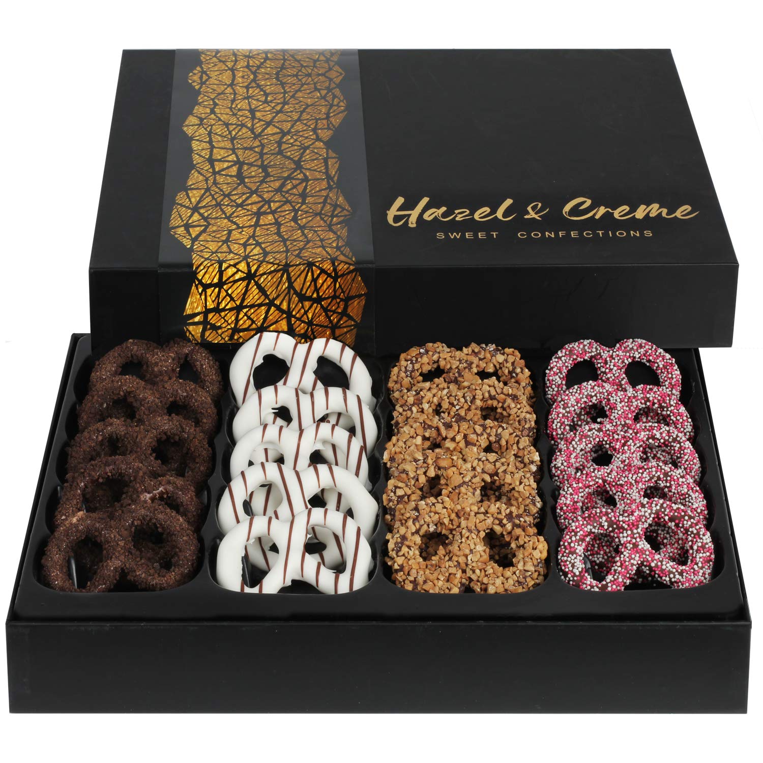 Gourmet Pretzel Gift Basket - Chocolate Covered Pretzels Gift Box - Anniversary, Corporate, Birthday, Holiday, Sympathy, Appreciation