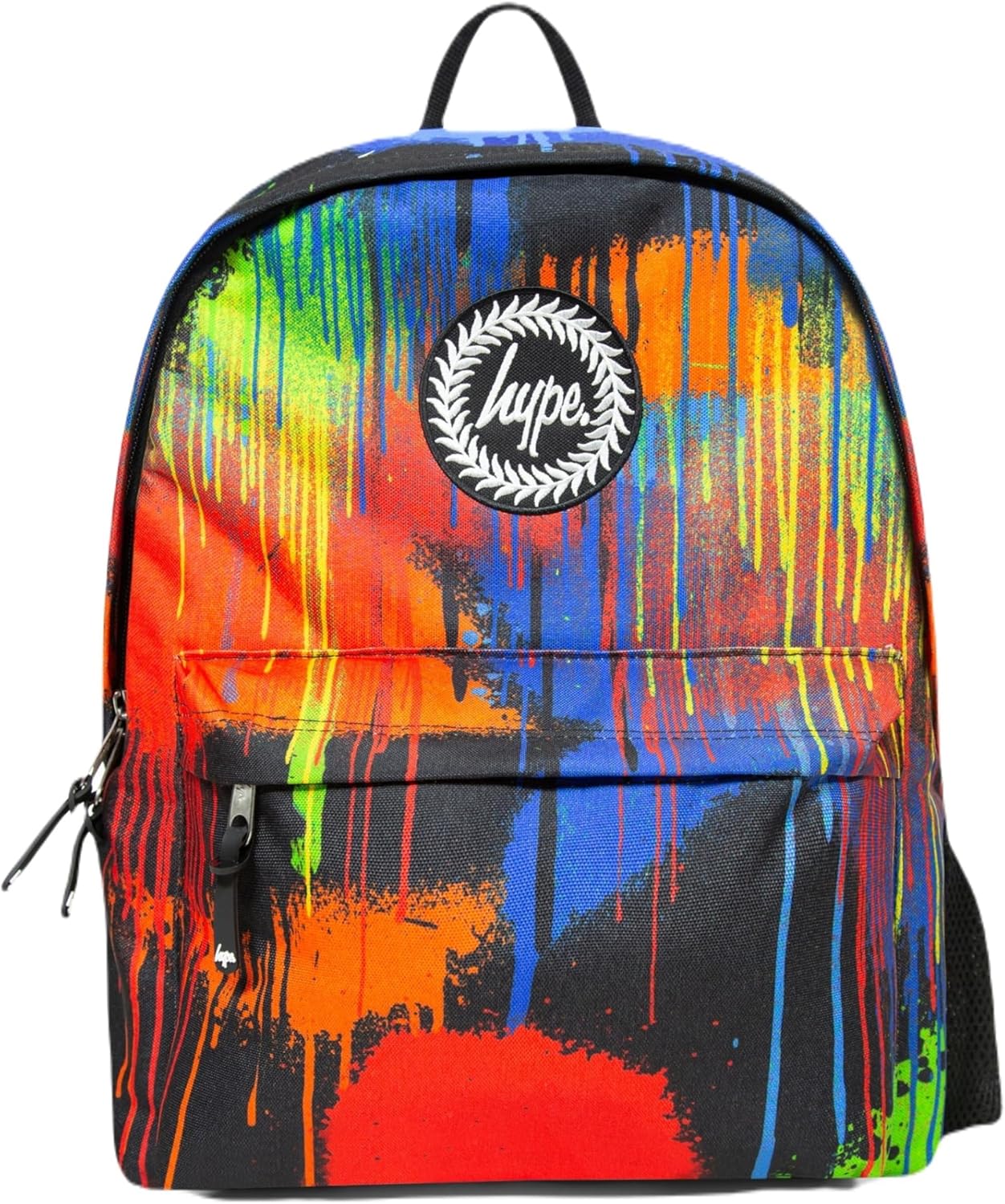 Hype Boy's Spray Paint Badge Backpacks, Black, One Size