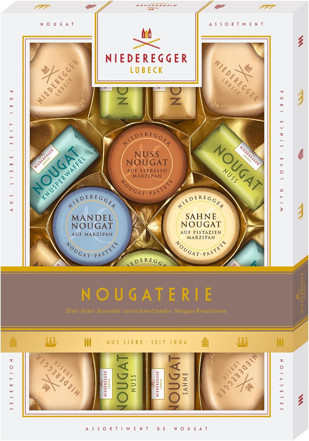 Niederegger - Nougaterie - Pralines With Milk & Dark Chocolate - 206 g - Germany