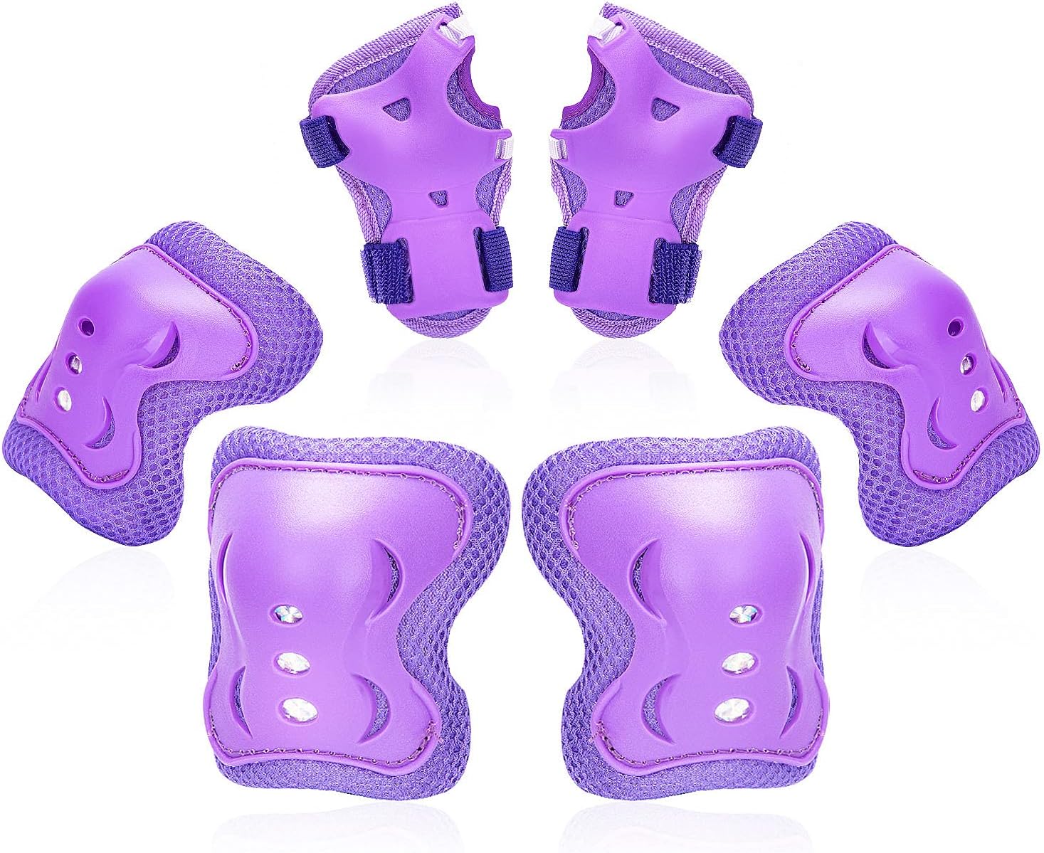 Kids/Youth Knee Pads Elbow Pad Wrist Guards Protective Gear Set, for Child Roller Skates, Cycling Bike, Skateboard, Inline Skatings, Scooter Riding, BMX bike, And Other Outdoor Sports Activities