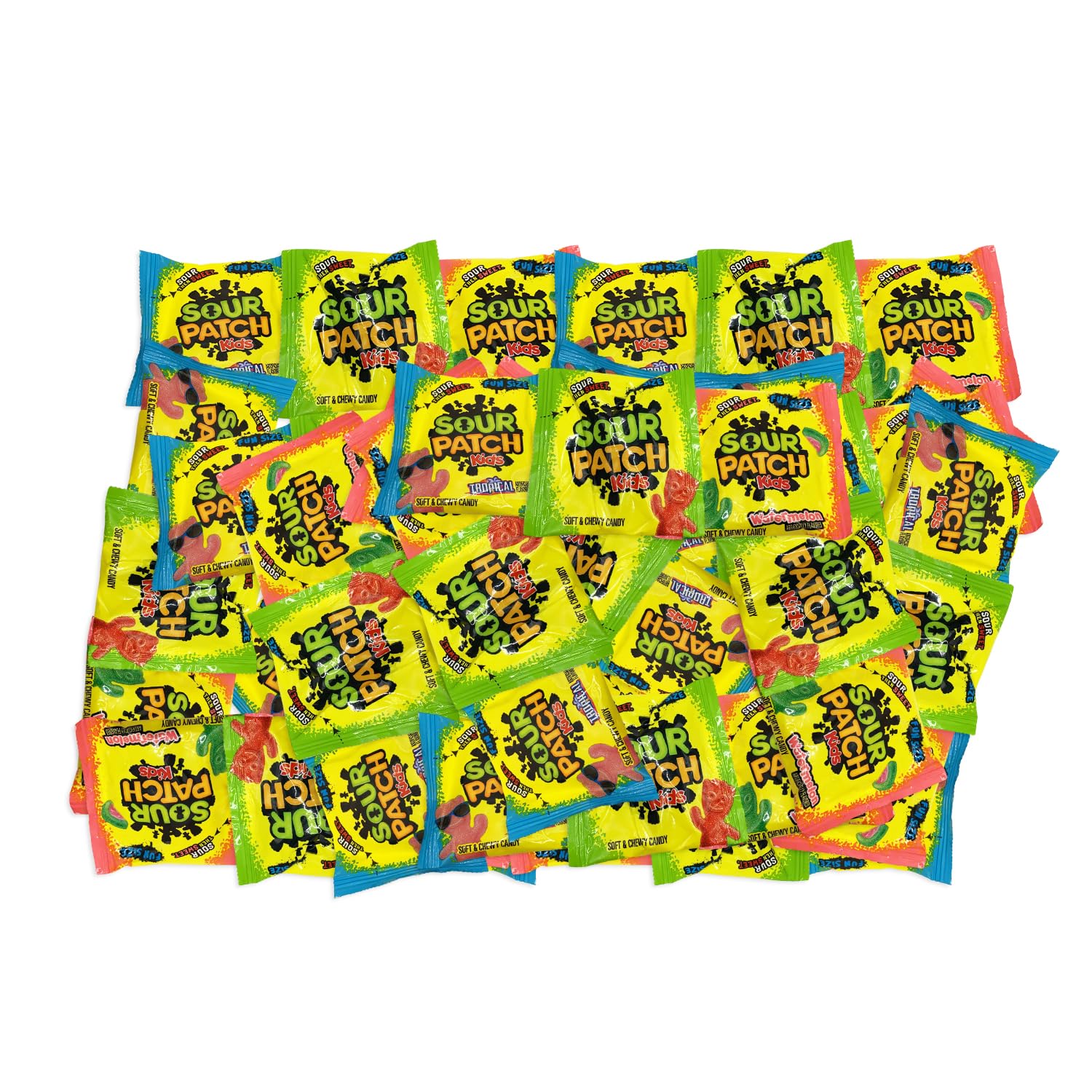 SourPatch Kids Soft & Chewy Candy - Assorted Flavors - 2 lbs Individually Wrapped Sweet & Sour Candy Pack - Delicious Gummy Treats for Pinata Stuffers, Movie Nights, Birthdays, Pantry & Baby Showers