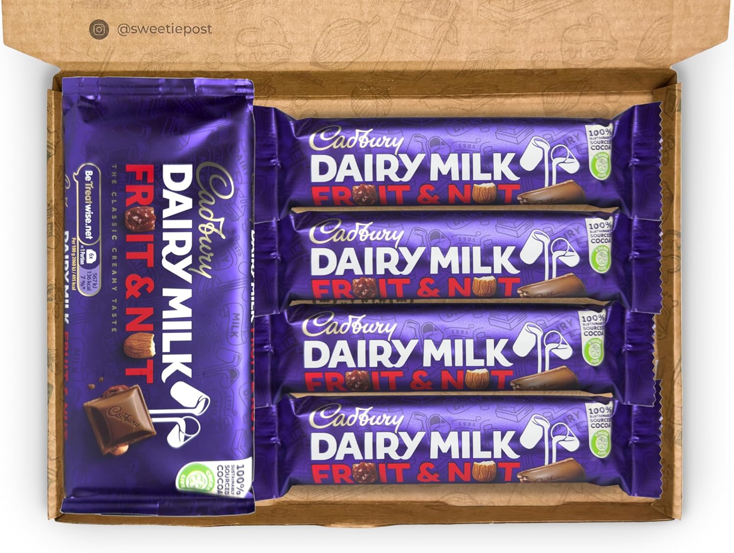 Cadbury Fruit & Nut Chocolate Gift Box | Fruit and Nut Chocolate Present | Cadbury Chocolate Hamper | Cadbury Letterbox Gift Box | Fruit & Nutty Chocolate Lover Present