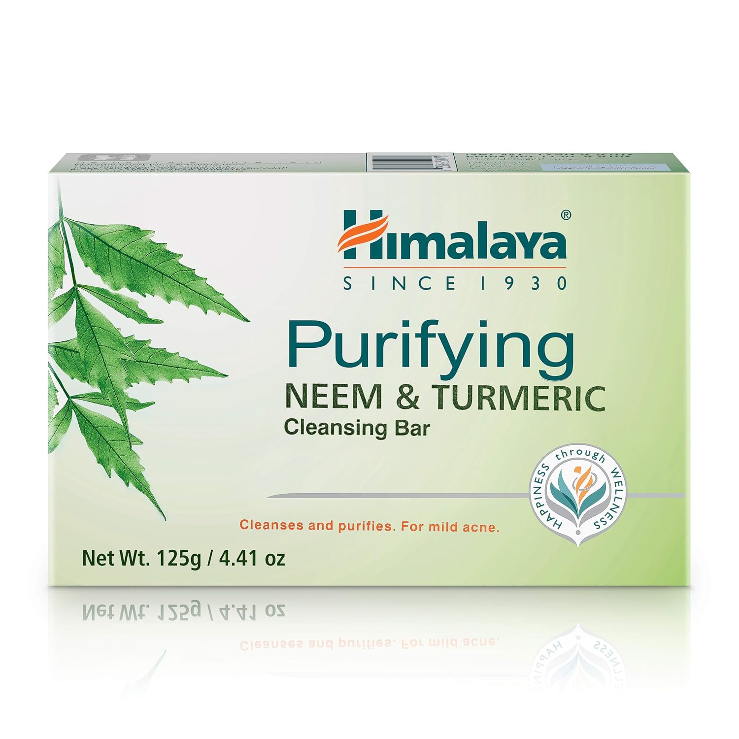 Himalaya Purifying Neem & Turmeric Cleansing Bar for Clean and Healthy Looking Skin, 4.41 Oz (125 gm)