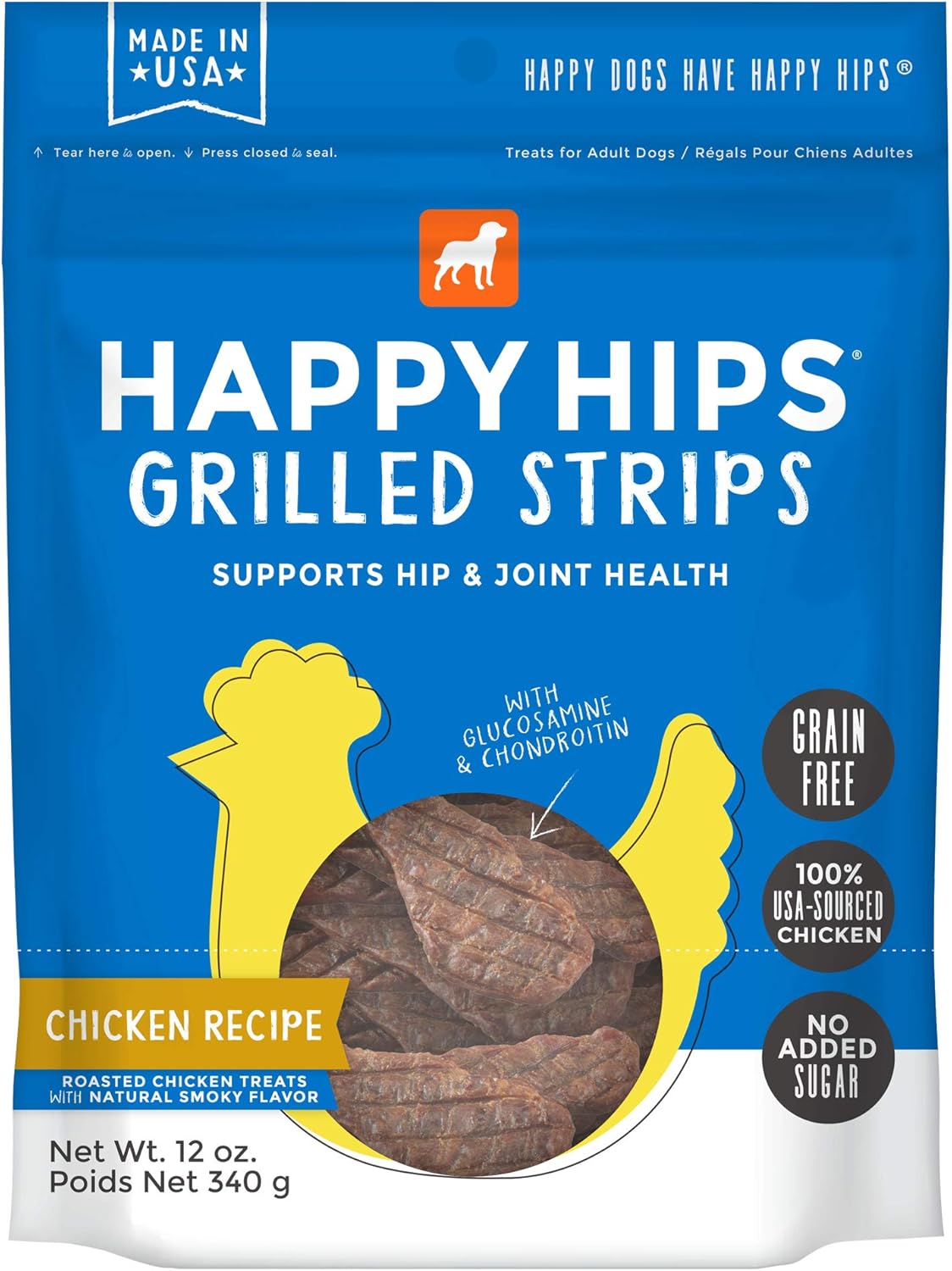 Grilled Dog Treats, Chicken, 12 oz. Pouch