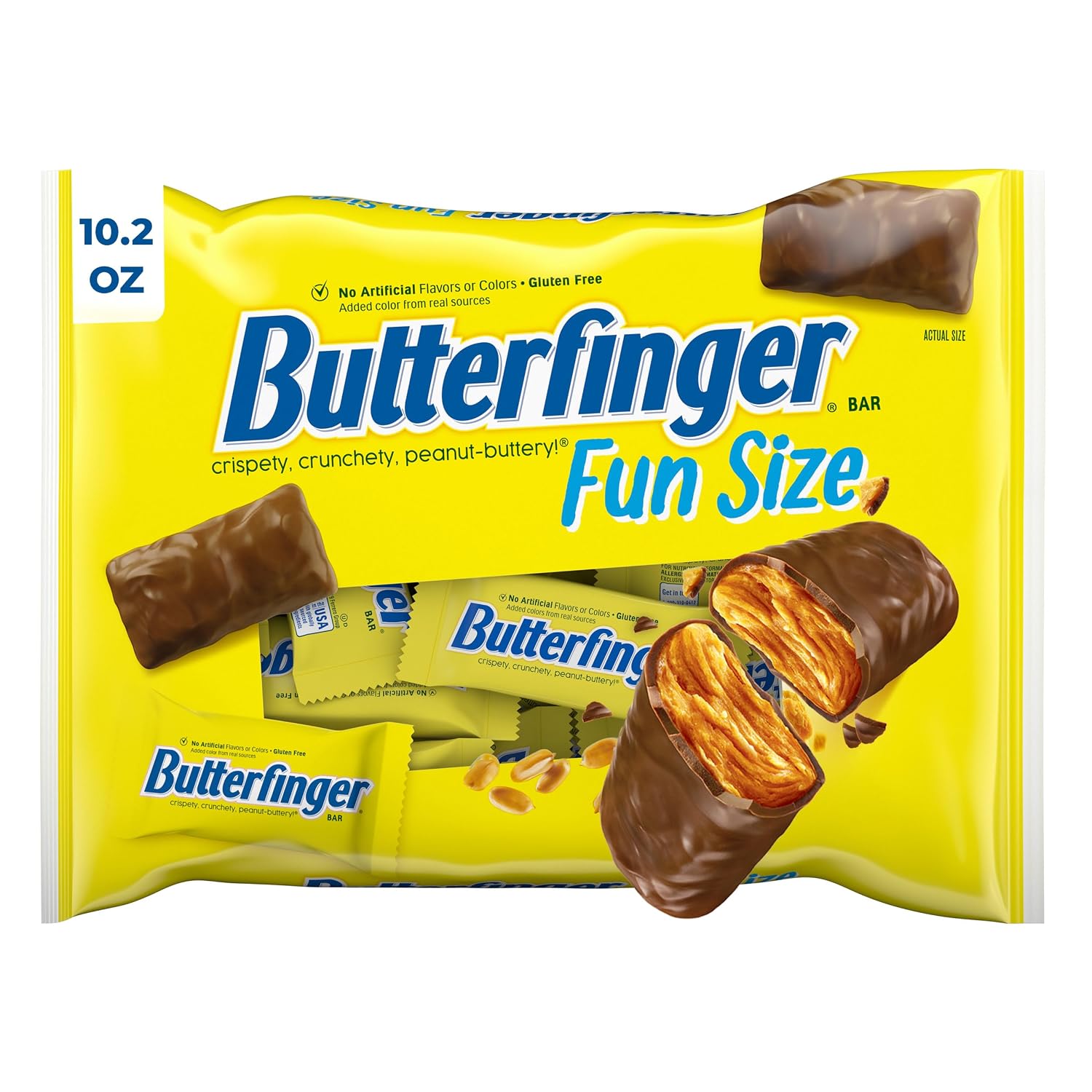 Butterfinger Fun Size Candy Bars, Individually Wrapped, 1 Bag, 10.2 Oz