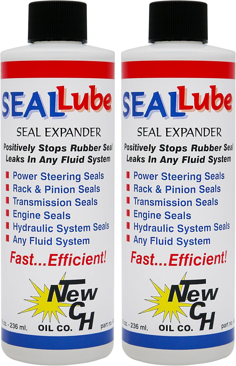Stops Leaks: Gasoline Engines, Diesel Engines, Automatic Transmissions, Manual Transmissions, Power Steering, Rack and Pinion, Differentials and Hydraulic Systems - Pack of 2/8 oz.
