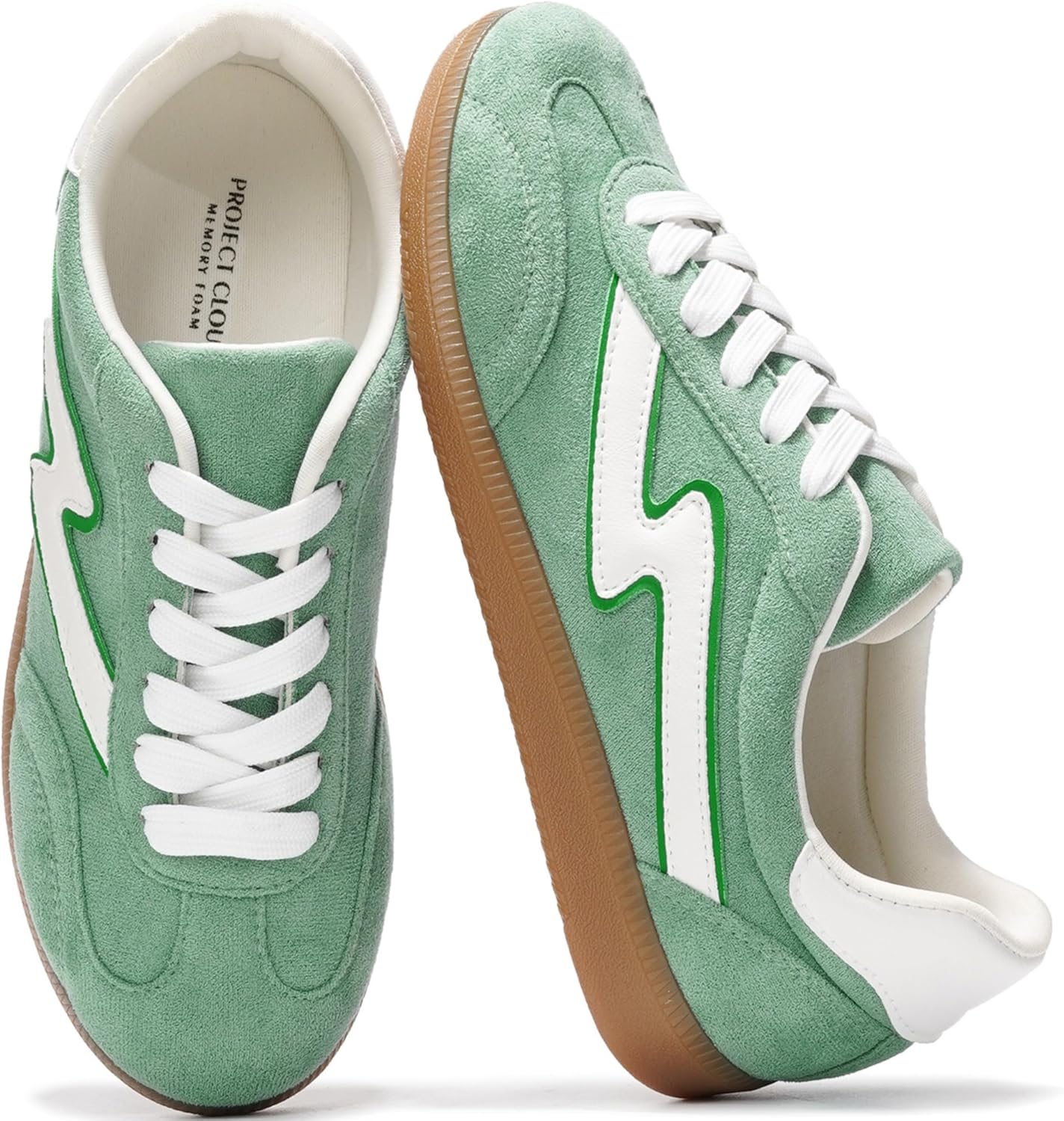 Project Cloud Sneakers for Women - Lace-Up Shoes for Women Trendy Women Sneakers with Memory Foam Insole Women's Fashion Sneakers Non-Slip Womens Shoes (Irita)