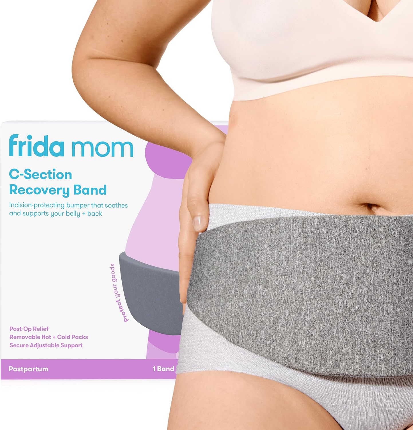 Frida Mom C-Section Hot & Cold Therapy Belly Binder, Recovery Band