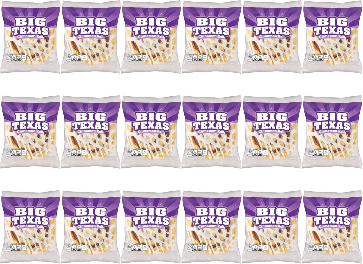 Cloverhill Big Texas Cinnamon Rolls 16 Count - 4 oz. Pastries