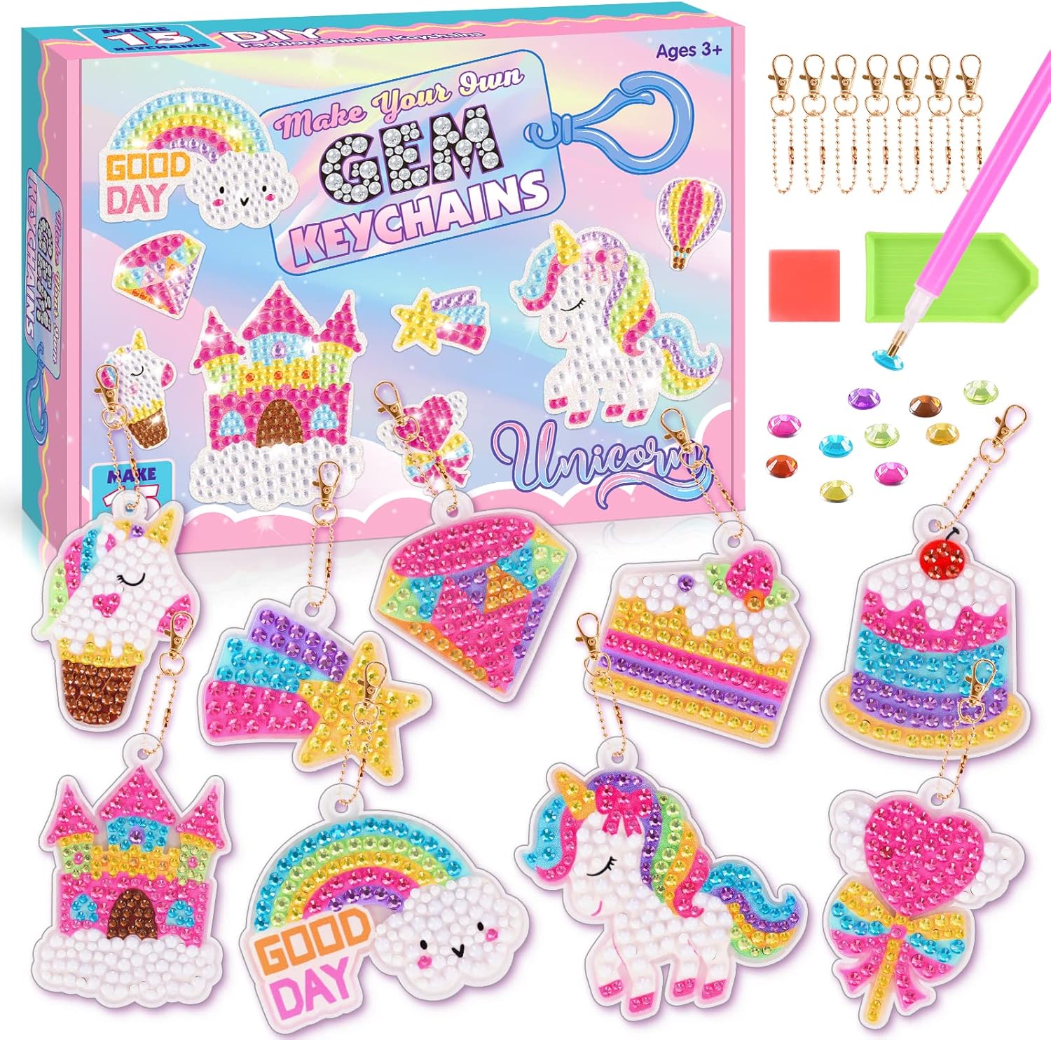 Diyfrety Toys for 4 5 6 7 8 9 10 11 12 Year Old Girls, Diamond Painting Kits for Kids Girls Toys Age 4-12 Diamond Art Craft Kits for Kids Gifts for 5-12 Year Old Girl Boys 4-12 Year Old Girl Gifts