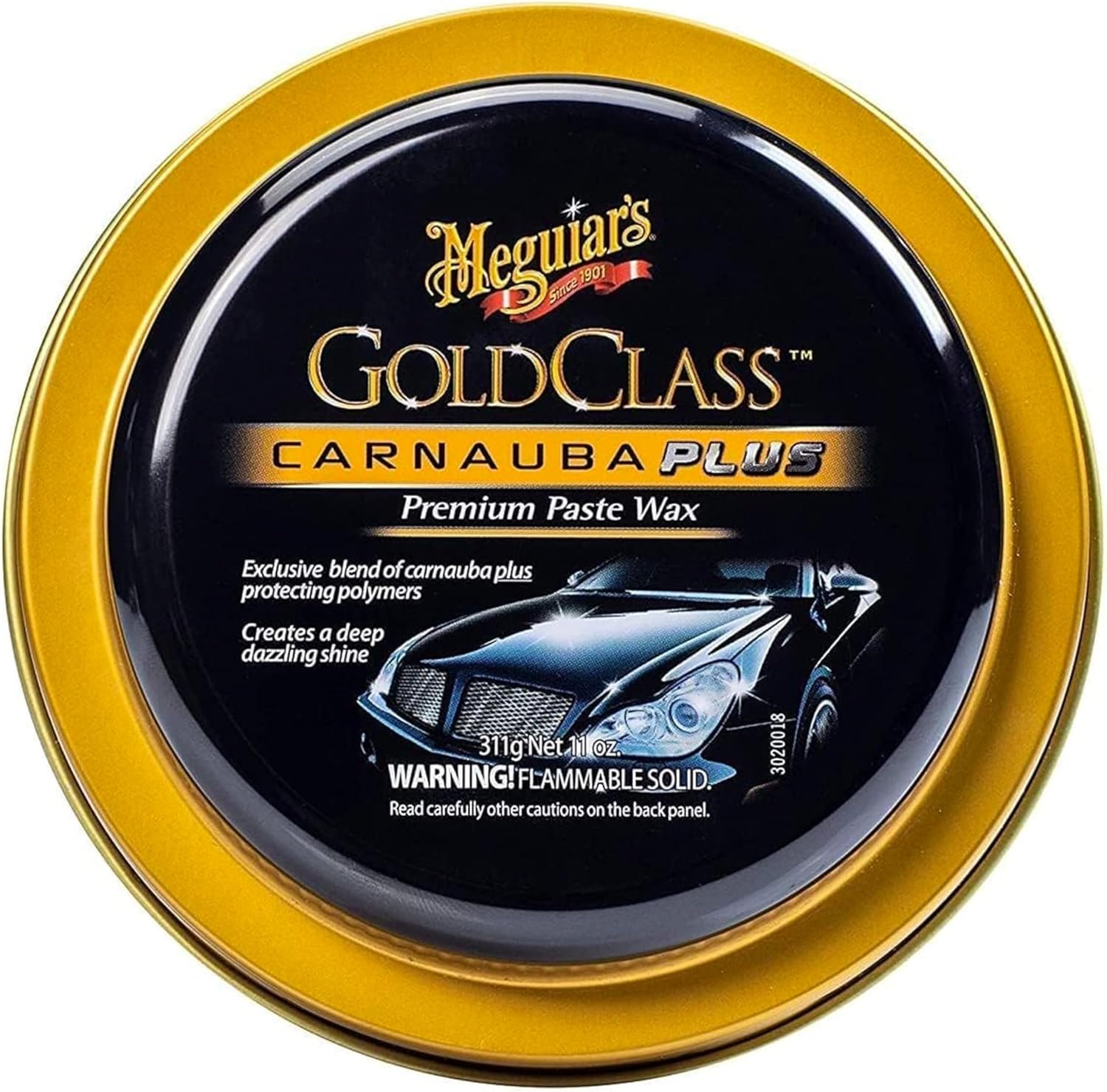 Meguiar's G7014J Gold Class Carnauba Plus Premium Paste Wax, Creates a Deep Dazzling Shine – 11 Oz Container