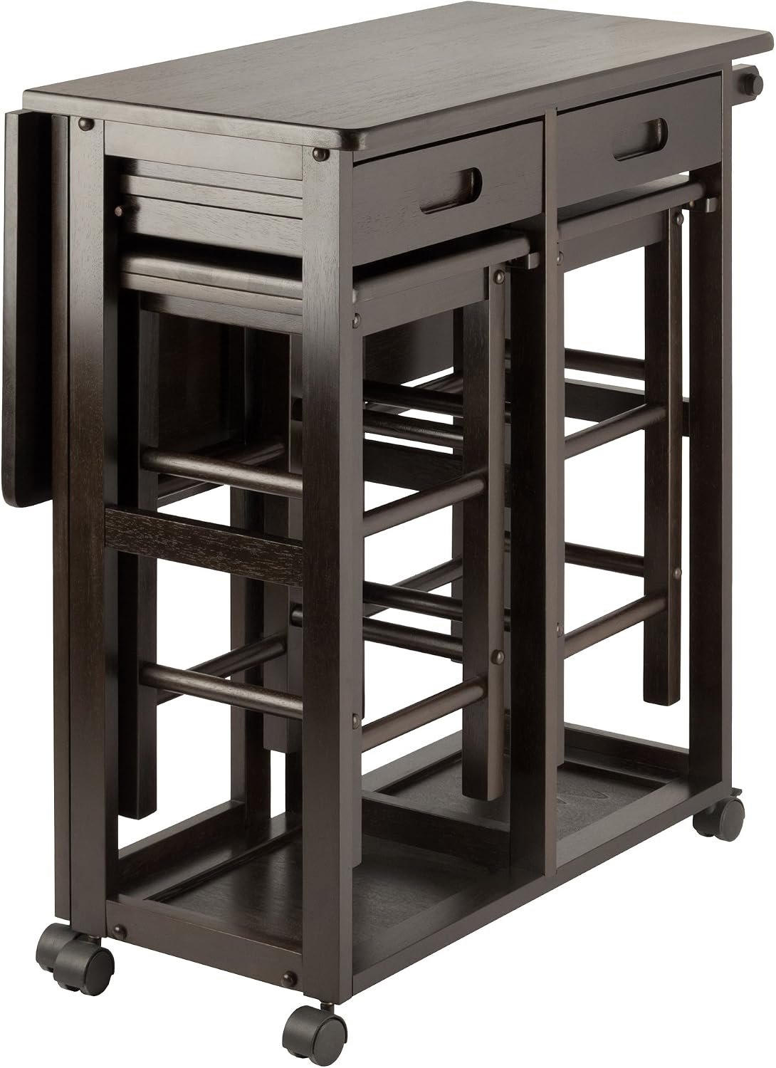 Winsome Suzanne Kitchen Table Set with Stools, Coffee, 33"