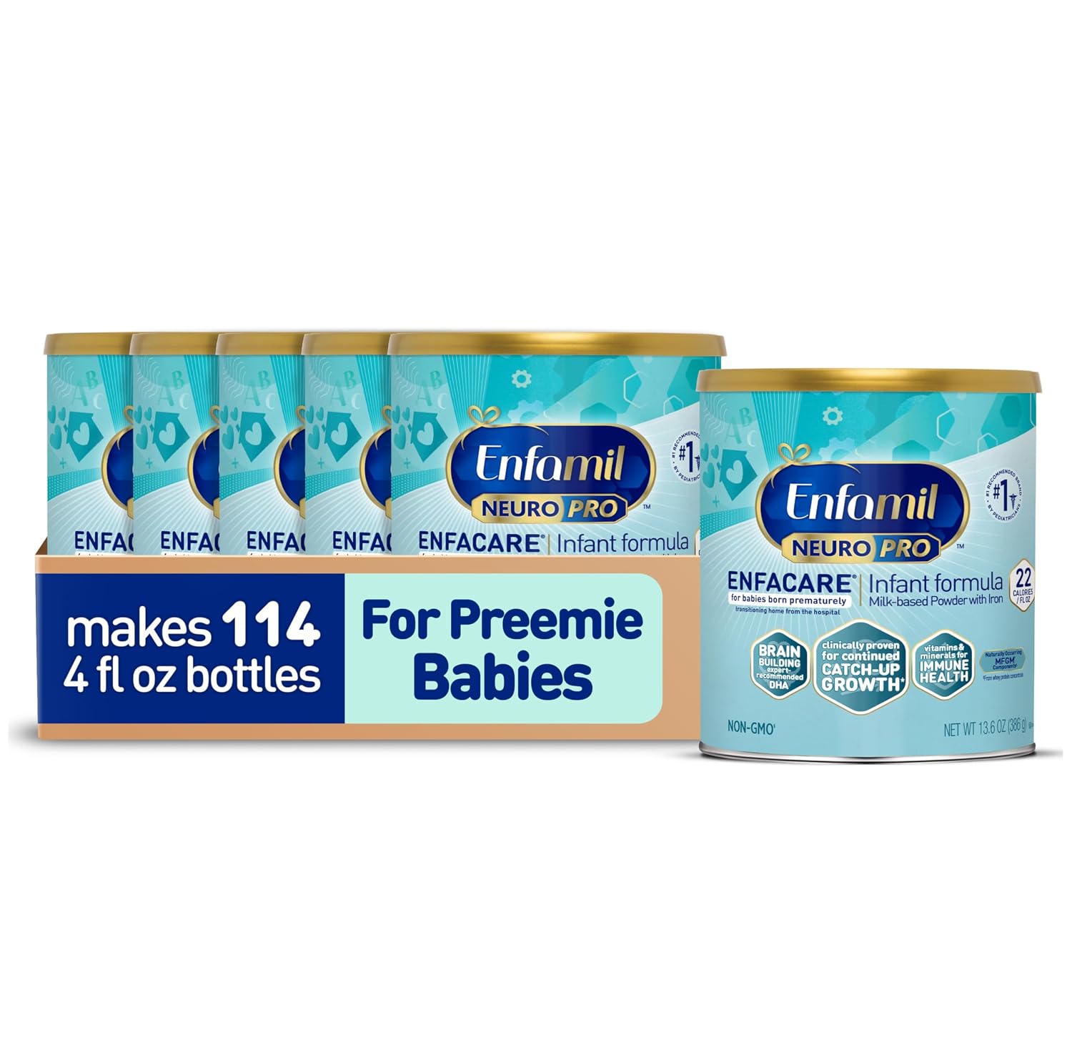 Enfamil NeuroPro EnfaCare High Calorie Premature Baby Formula,13.6 Oz, 6 CT