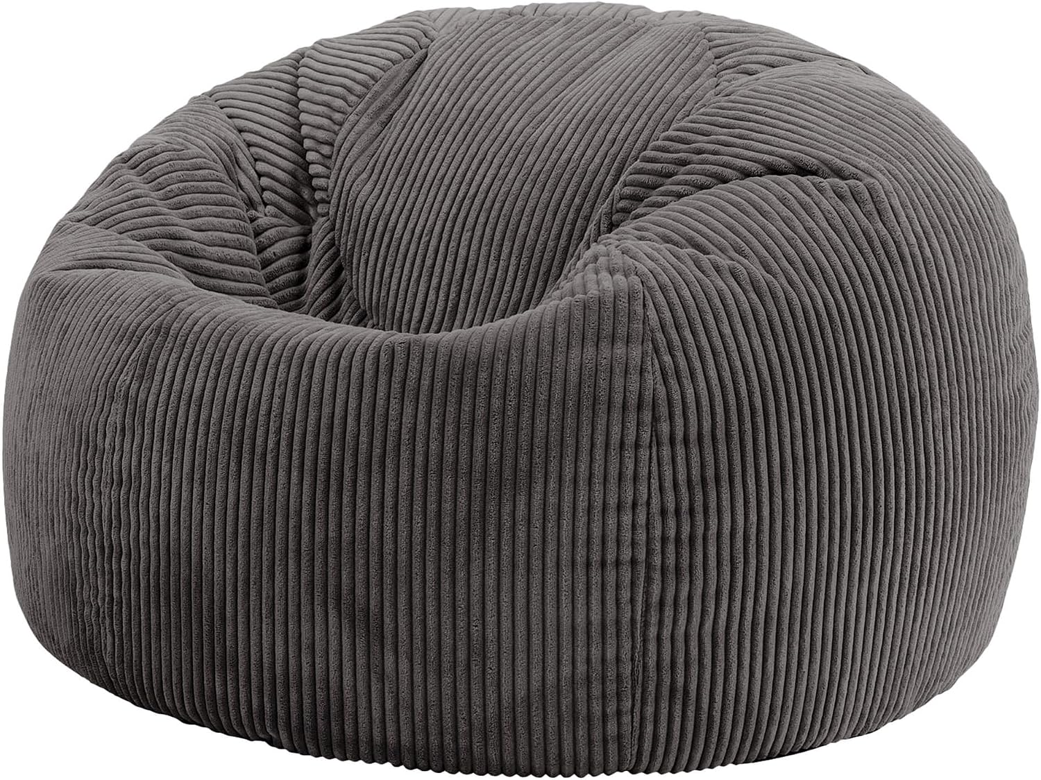 icon Kingston Cord Bean Bag with Filling Included, Grey