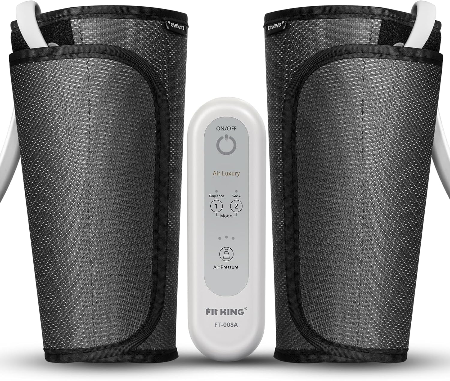 FIT KING Calf Massager for Circulation and Muscle Recovery, Air Compression Device for Calves, Relives Muscle Soreness and Swelling Pain, Helpful for Edema and RLS