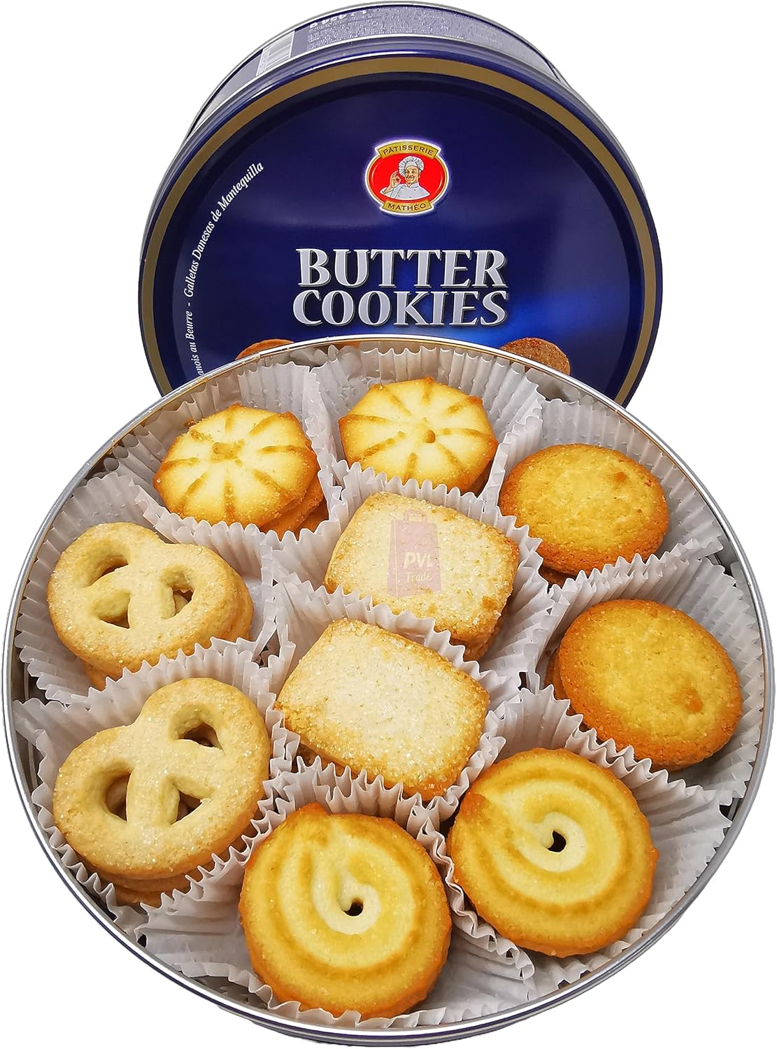 The Original Danish Recipe Butter Cookies Assortment 454g (16 Ounce)