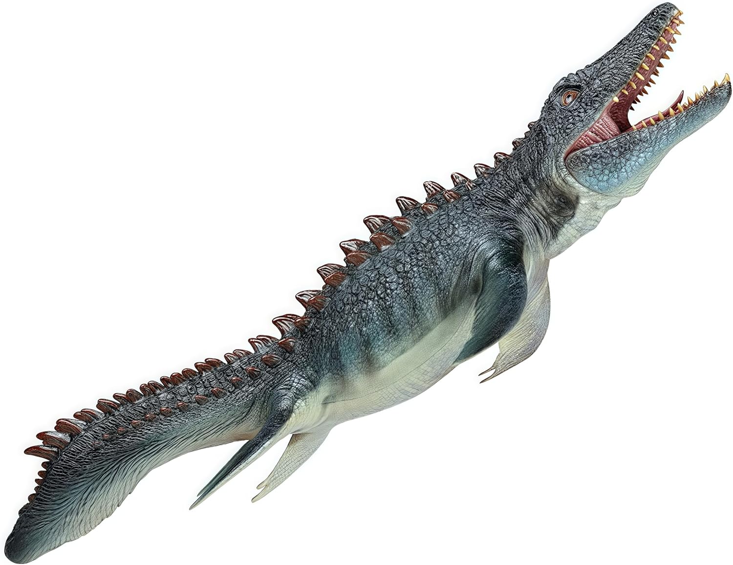 Gemini&Genius Mosasaurus Dinosaur Toy, Realistic Figure with Movable Jaw 13.4" Large Sea Monster Shark Barth Toy, Great Display Model, Collection, Cake Toppe or Gift for Kids