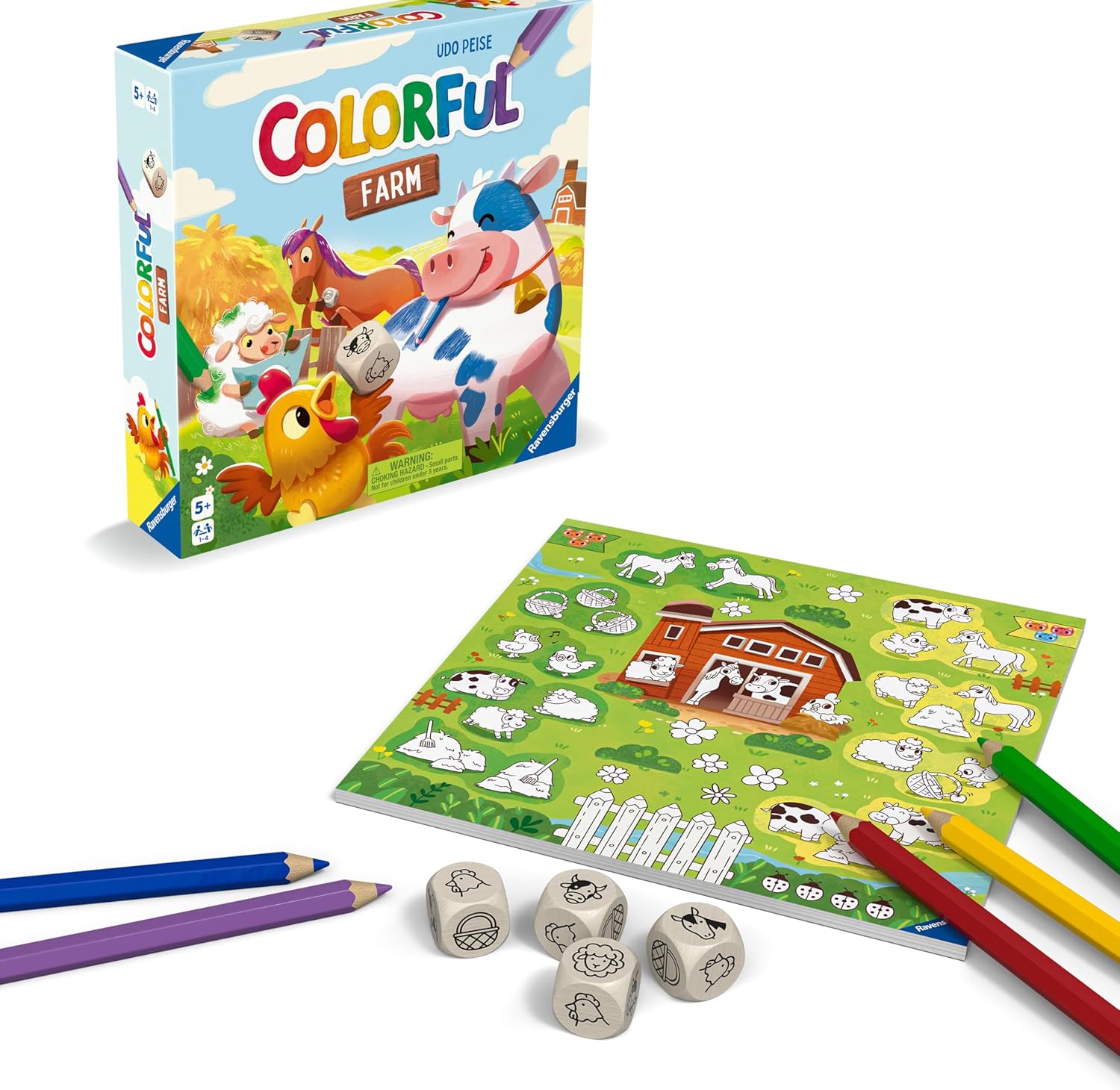 Ravensburger 24844 -My Colorful Farm a Children's Game for 1-4 People Aged 5 and Over