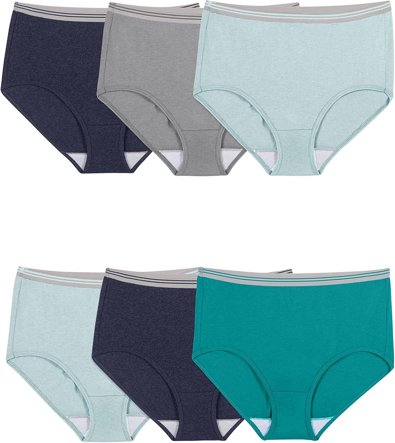 Fruit of the Loom Women's Plus Size Underwear Briefs, Fit for Me, Designed to Fit Your Curves