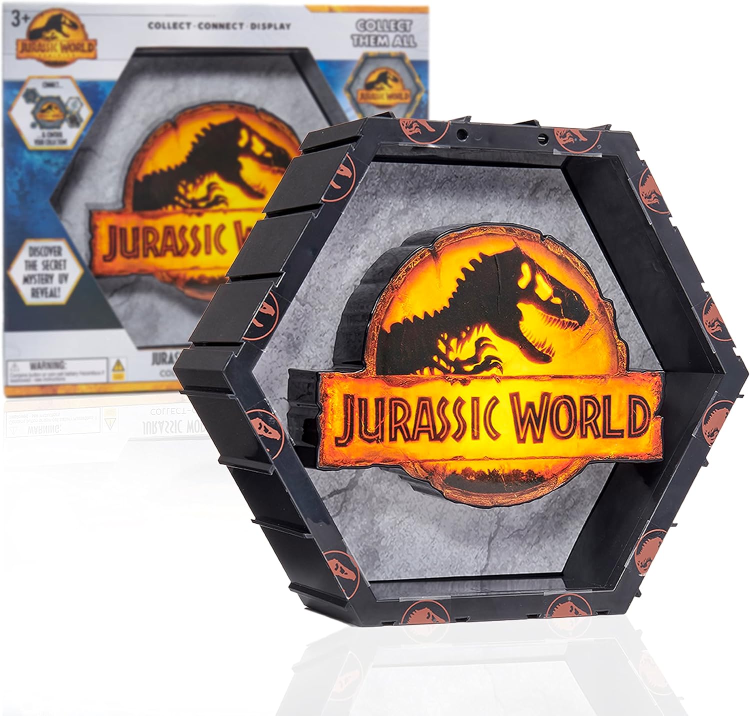 Jurassic World MEGA PODS Light | Jurassic Multi-Function Light with Mystery Reveal for Wall or Shelf | Compatible with Wow! PODS | Official Jurassic and Jurassic World Dominion Dinosaur Toys & Gifts