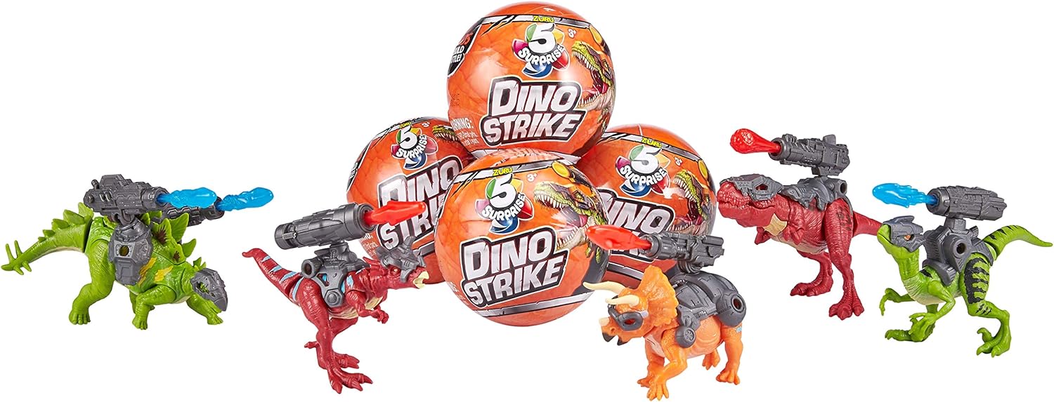 5 Surprise 7748-S001 Dino Strike Surprise Mystery Battling Collectibles (Double Pack), Series 1, 2 Pack, for 3+ years