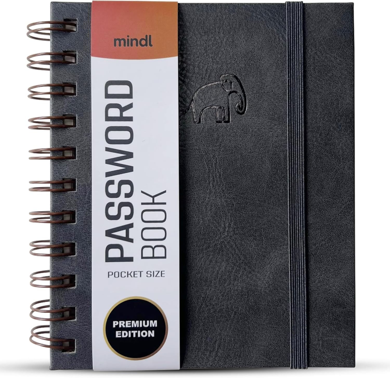Password Book with Alphabetical Tabs, Small Discreet (5.5" x 5.2") Password Keeper for Seniors – Premium PU-Leather Internet Password Notebook & Journal
